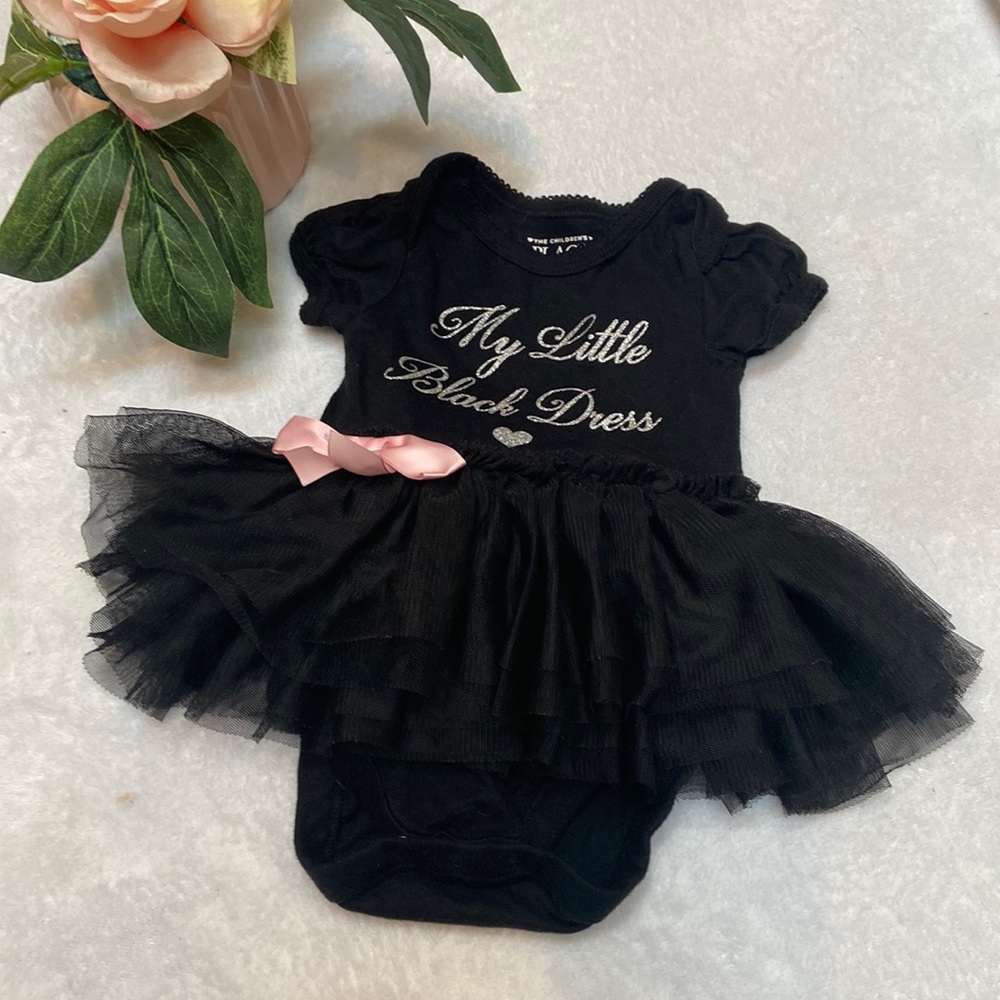 Children’s Place Size 0-3M My Little Black Dress One Piece